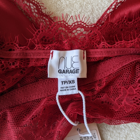 Free with Purchase Garage Satin Lace Tank XS - Picture 8 of 10